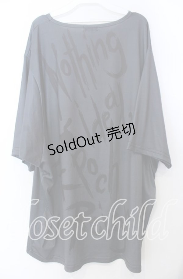 画像2: NieR Clothing / フェイスプリントオーバーサイズカットソー  ブラック O-25-11-28-005-PU-TO-IG-OS (2)