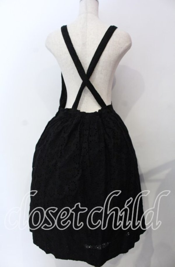 画像3: Jane Marple / アイレットレースのエプロンドレス M クロ O-25-11-28-052-JM-OP-OW-ZT1130U (3)