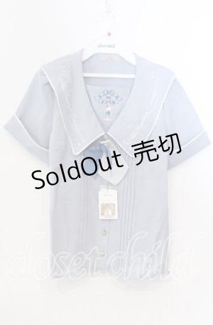 画像: Amavel / 喫茶アマベルのクリームソーダブラウス F サックス O-25-11-28-054-CA-BL-OW-OS