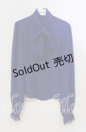 画像: Moi-meme-Moitie / ローズリボンブラウス  ブルー O-25-11-28-057-MO-BL-OW-OS