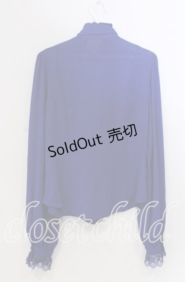 画像2: Moi-meme-Moitie / ローズリボンブラウス  ブルー O-25-11-28-057-MO-BL-OW-OS (2)