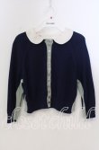 画像1: Jane Marple Dans Le Salon / Compact Yarn Spare Collar Bolero Cardigan　カーディガン M ネイビー O-25-11-28-058-JM-TO-OW-ZT1130U (1)