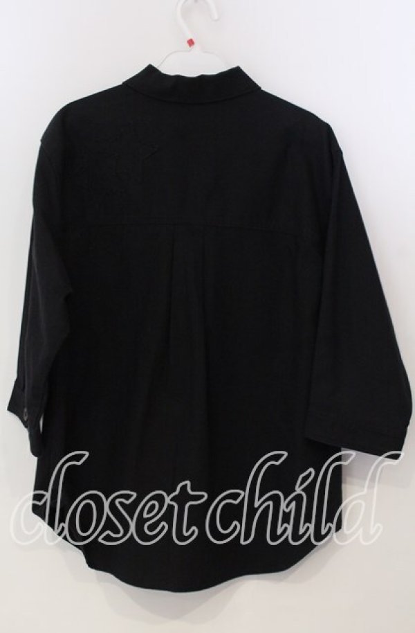 画像3: WORLD WIDE LOVE！(Rydia) / スターワッペン付きシャツ 1 ブラック O-25-11-28-059-PU-BL-OW-OS (3)