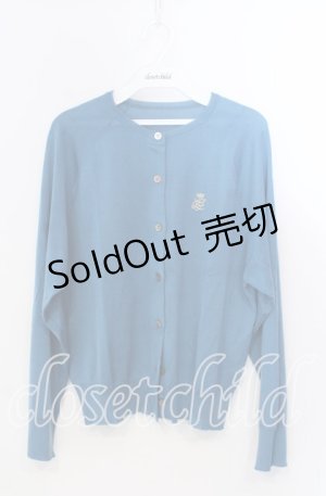 画像: 【SALE】Jane Marple Dans Le Salon / Lyocell-cashmere cardigan M ターコイズブルー O-25-11-28-061-JM-TO-OW-ZT470