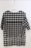 画像2: MILK / ギンガムチェック半袖セーラーブラウス  クロ O-25-11-28-064-ML-BL-OW-ZT1130R (2)