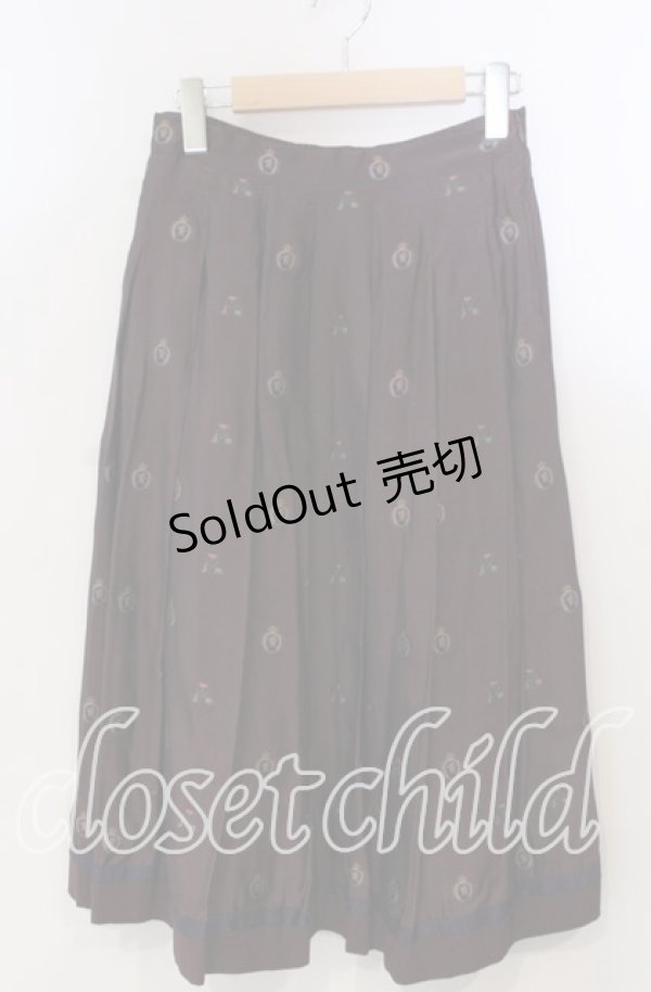 画像1: 【SALE】Jane Marple / British jacquard dormitory skirt　スカート M ワイン O-25-11-28-066-JM-SK-OW-ZT127 (1)