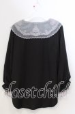 画像2: axes femme POETIQUE / 刺繍ビッグ襟ボリューム袖ブラウス M クロ O-25-11-28-070-AX-BL-OW-OS (2)