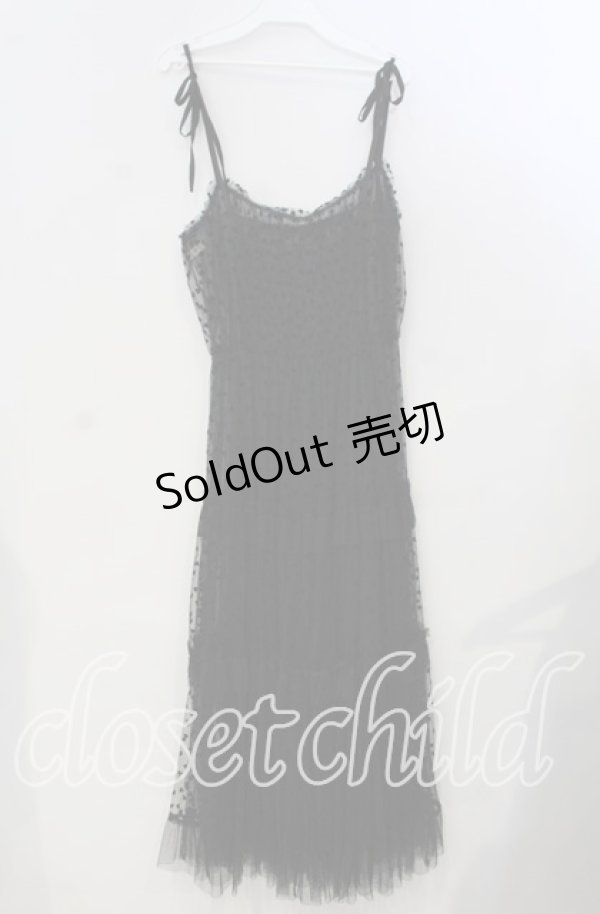 画像2: 【SALE】axes femme / ハートチュールティアードワンピース F クロ O-25-11-28-073-AX-OP-OW-ZT028 (2)