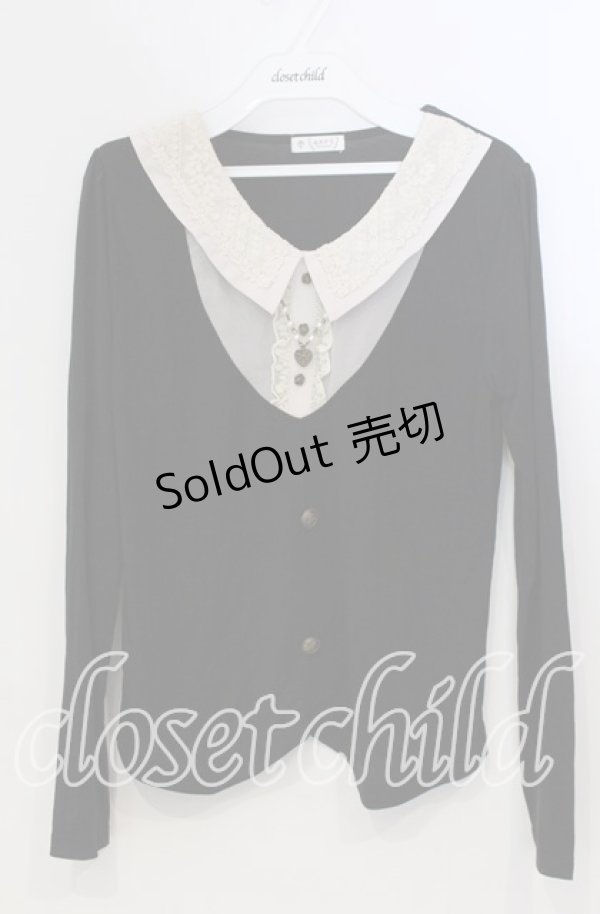 画像1: axes femme / ヨーク切り替えプルオーバー M クロ O-25-11-28-075-AX-TO-OW-OS (1)