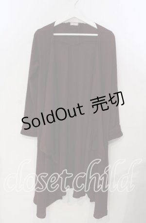 画像: axes femme / 後ろレースアップトッパーカーディガン M ワイン O-25-11-28-078-AX-TO-OW-OS