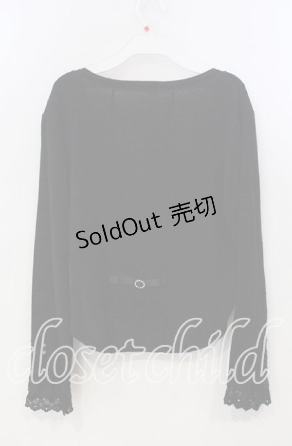 画像3: axes femme / ボタン配色カーディガン M クロ O-25-11-28-080-AX-TO-OW-OS (3)