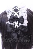 画像2: LOLITAその他 / レースアップヘッドドレス  クロ×シロ O-25-11-28-1049-LO-AC-OW-OS (2)