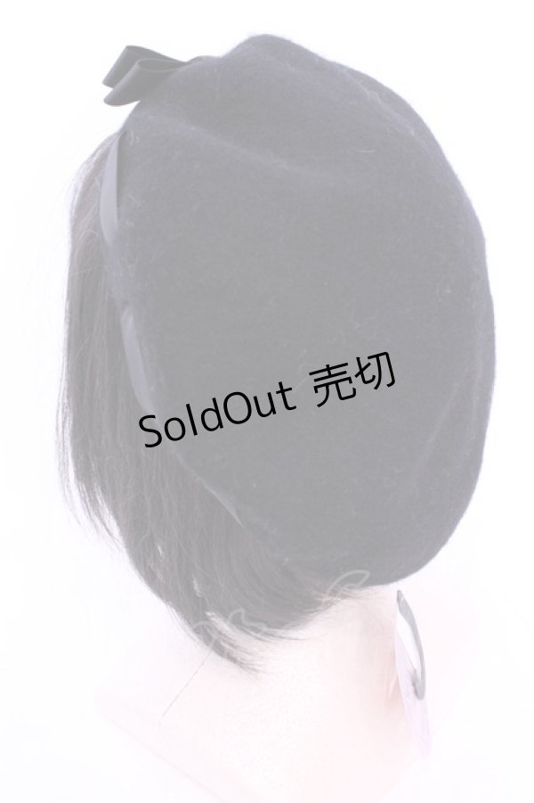 画像2: m petit by misako / AM*NIカメオベレー  クロ O-25-11-28-1090-LO-AC-IG-OS (2)