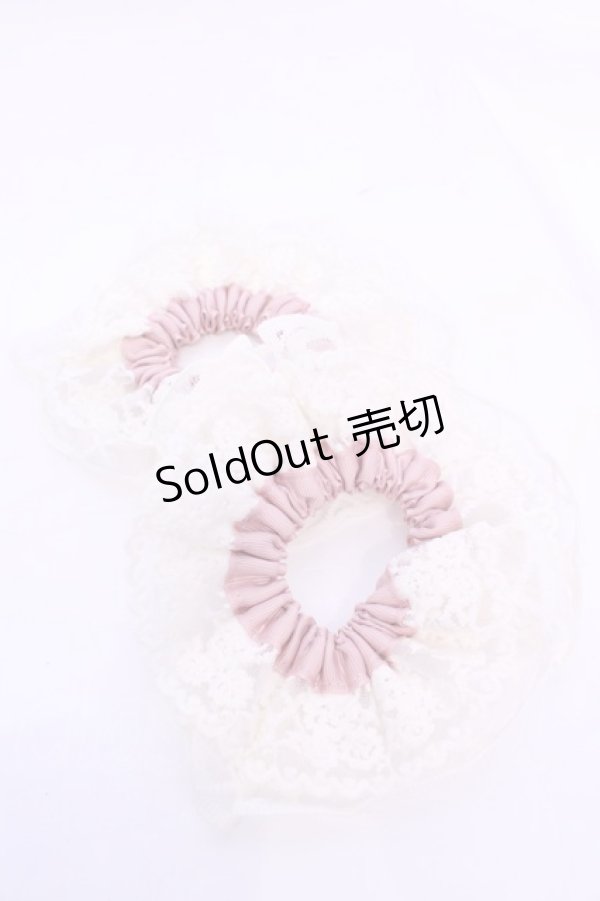 画像1: m petit by misako / AMレース2Pシュシュ  オフシロ O-25-11-28-1016-LO-ZA-OW-OS (1)