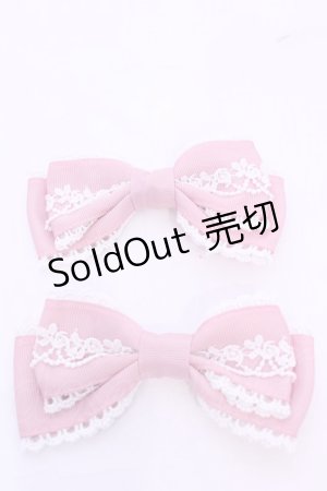 画像: Chalmiere / リボンクリップセット  ピンク O-25-11-28-1023-LO-AC-OW-OS