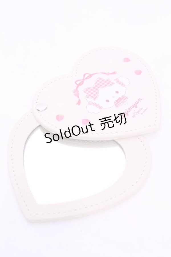 画像1: m petit by misako / AM*ハートガタミラー  アイボリー O-25-11-28-1033-LO-ZA-OW-OS (1)