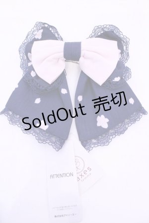 画像: axes femme kawaii / 桜柄リボンバレッタ  ネイビー×ピンク O-25-11-28-1038-AX-AC-IG-OS