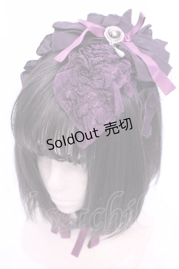 画像1: MARBLE / プリーツフリルヘッドドレス  パープル O-25-11-28-1040-GO-AC-OW-OS (1)