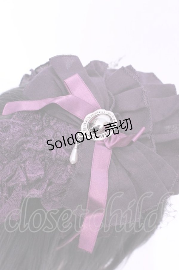 画像2: MARBLE / プリーツフリルヘッドドレス  パープル O-25-11-28-1040-GO-AC-OW-OS (2)