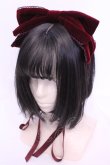 画像1: axes femme kawaii / ベロアリボンヘッドドレス  ワイｎ O-25-11-28-1043-AX-AC-IG-OS (1)