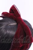 画像2: axes femme kawaii / ベロアリボンヘッドドレス  ワイｎ O-25-11-28-1043-AX-AC-IG-OS (2)