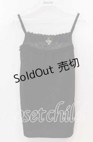 画像: axes femme / ストーン使いキャミソール M クロ O-25-11-28-089-AX-TO-OW-OS