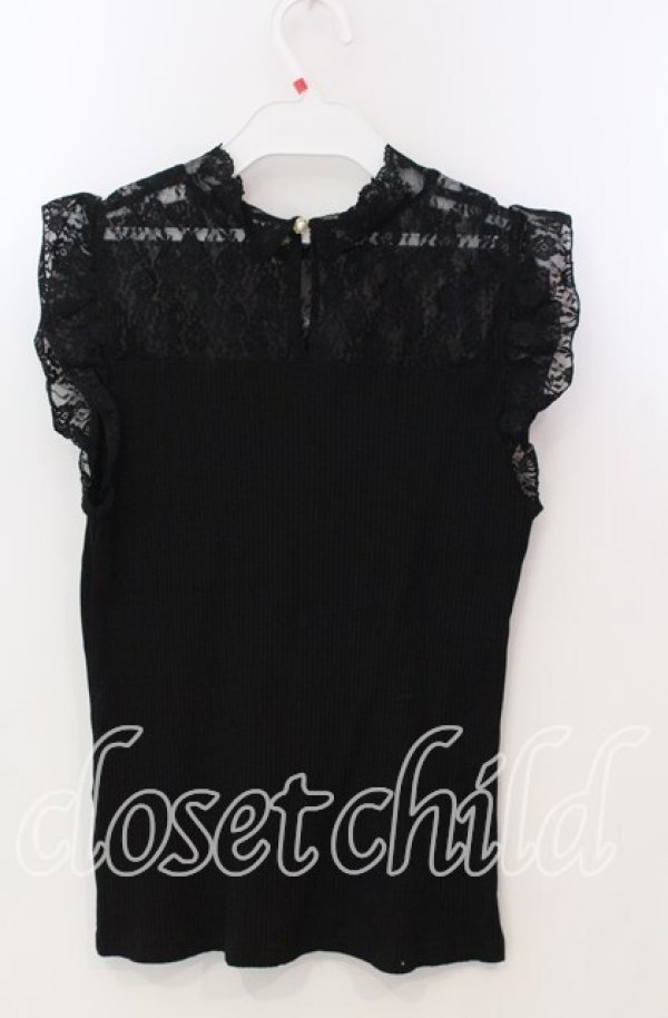 画像2: axes femme / バラ刺繍ビスチェ切替タンク M クロ O-25-11-28-090-AX-TO-OW-OS (2)