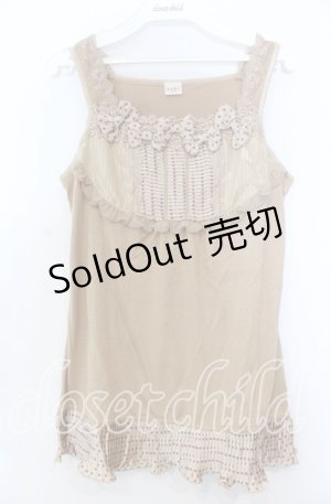 画像: axes femme / ドットリボンタンクトップ  マスタード O-25-11-28-011-AX-TO-IG-OS