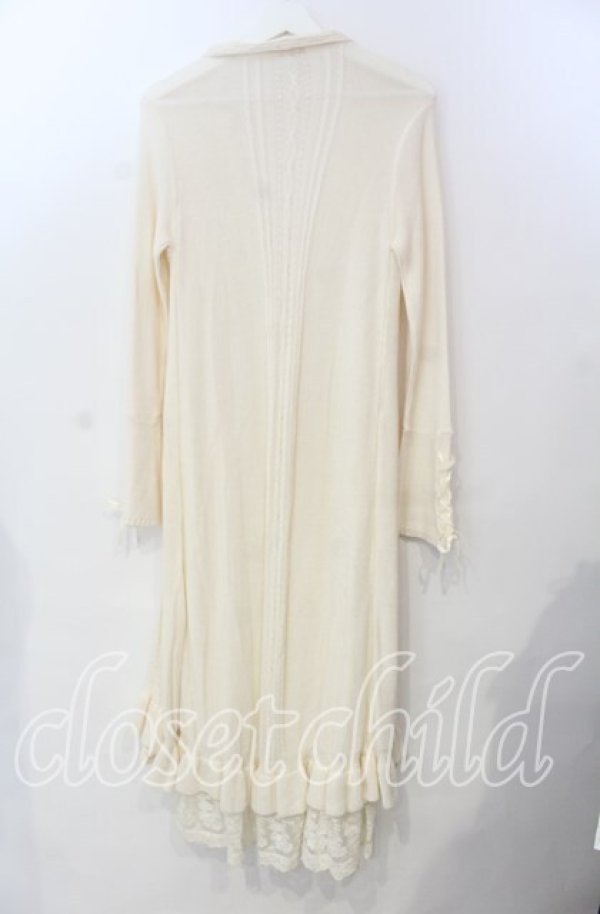 画像2: axes femme / ジレ重ね着風ロングカーディガン M キナリ O-25-11-28-093-AX-BL-OW-OS (2)