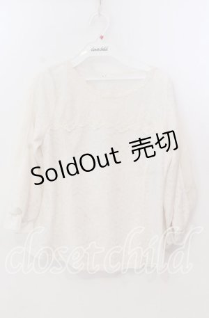 画像: axes femme / シフォン切替トップス M キナリ O-25-11-28-096-AX-TO-OW-OS