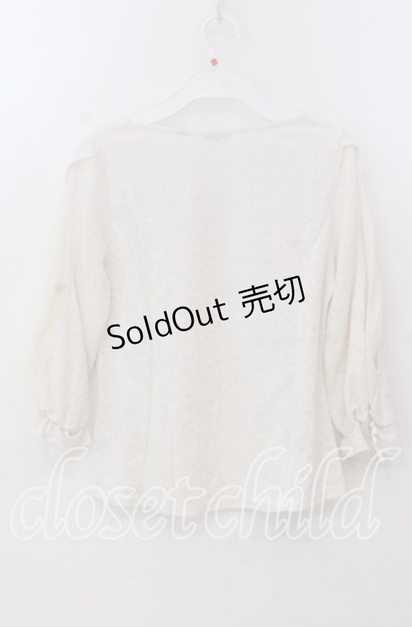 画像2: axes femme / シフォン切替トップス M キナリ O-25-11-28-096-AX-TO-OW-OS (2)