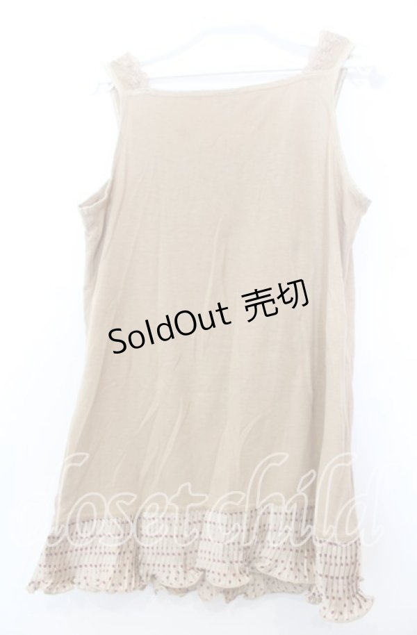 画像2: axes femme / ドットリボンタンクトップ  マスタード O-25-11-28-011-AX-TO-IG-OS (2)