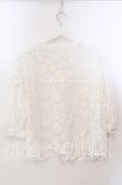 画像2: axes femme / 総レースボリューム袖ブラウス M シロ O-25-11-28-099-AX-BL-OW-OS (2)