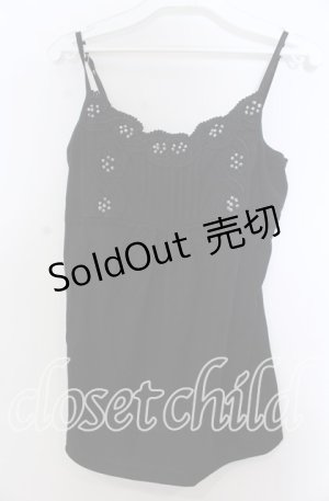 画像: axes femme / モチーフレースキャミソール  クロ O-25-11-28-016-AX-TO-IG-OS