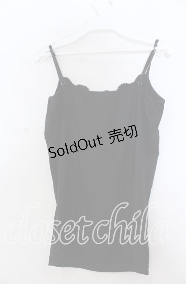 画像2: axes femme / モチーフレースキャミソール  クロ O-25-11-28-016-AX-TO-IG-OS (2)