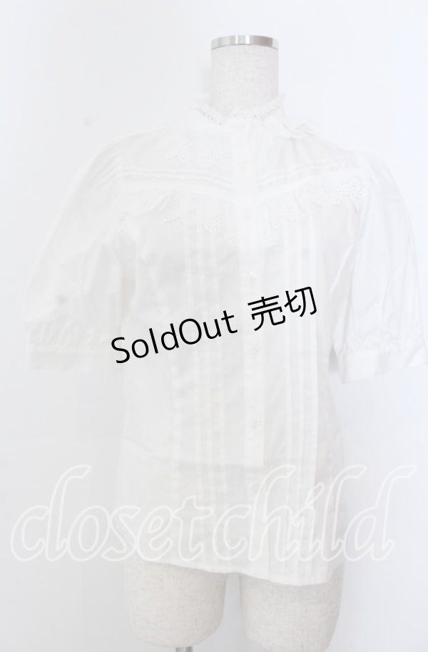 画像1: Victorian maiden / コットンレースフリルブラウス  シロ O-25-11-28-019-CL-BL-IG-OS (1)