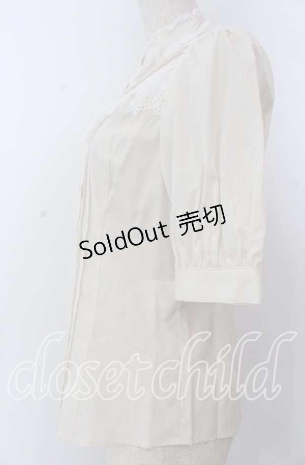 画像2: Victorian maiden / コットンレースフリルブラウス  アイボリー O-25-11-28-020-CL-BL-IG-OS (2)