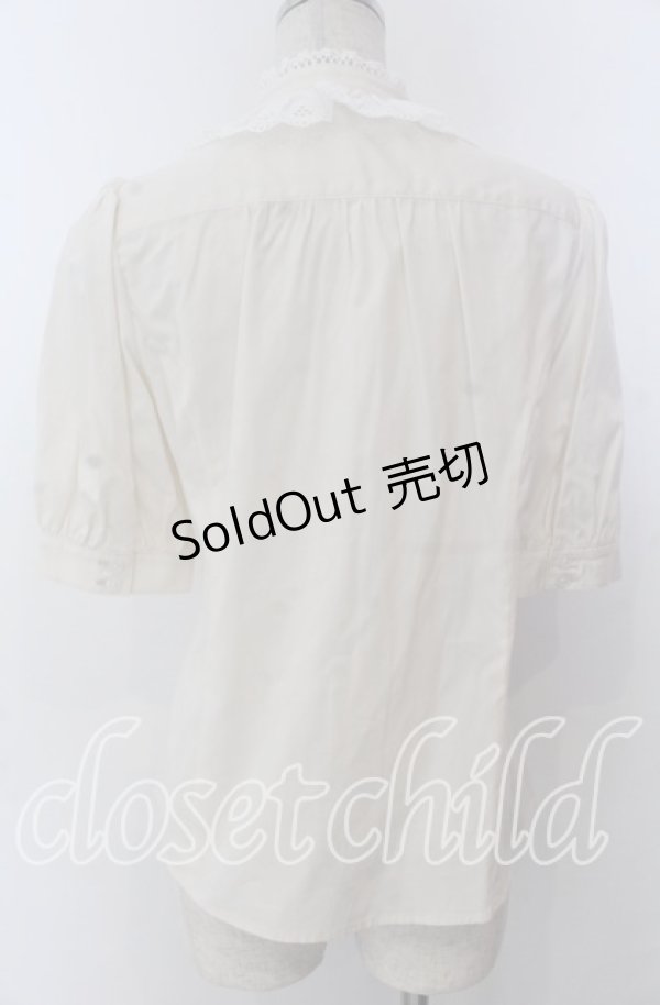 画像3: Victorian maiden / コットンレースフリルブラウス  アイボリー O-25-11-28-020-CL-BL-IG-OS (3)