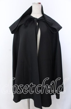 画像: ATELIER BOZ / フードミニマント  ブラック×ボルドー O-25-11-28-024-EL-JA-IG-OS