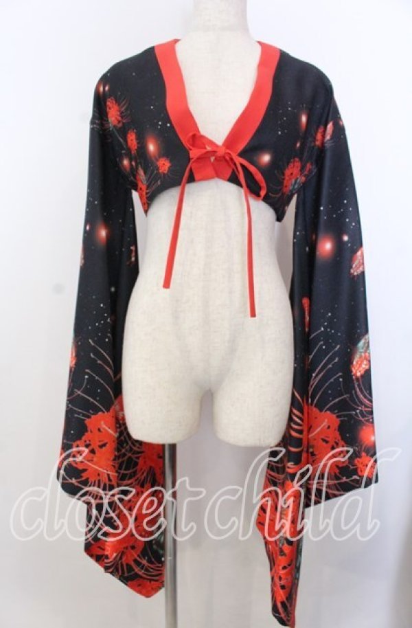 画像1: Royal Princess Alice / 悪鬼彼岸花振袖ジャケット  アカ×クロ O-25-11-28-025-LO-JA-IG-OS (1)