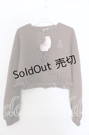 画像: m petit by misako / MSKバラBフリルボレロ Ｓ ブラウン O-25-11-28-026-LO-TO-IG-ZT470