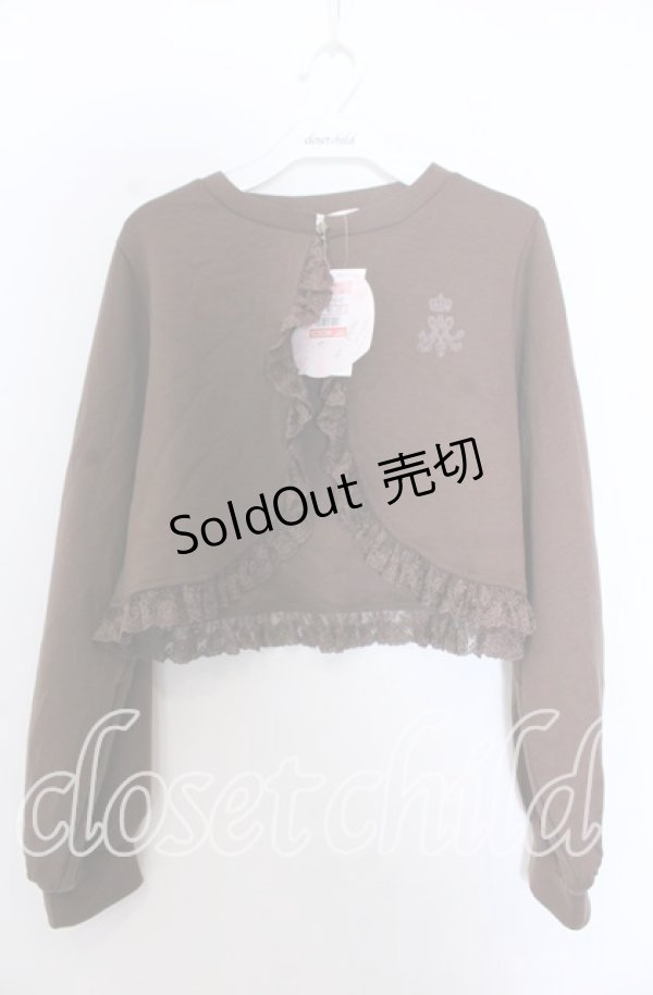 画像1: m petit by misako / MSKバラBフリルボレロ Ｓ ブラウン O-25-11-28-026-LO-TO-IG-ZT470 (1)