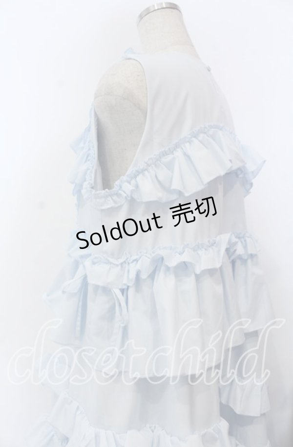 画像2: merry jenny / フリルティアードワンピース F アイスブルー O-25-11-28-028-LO-OP-YM-ZT352 (2)