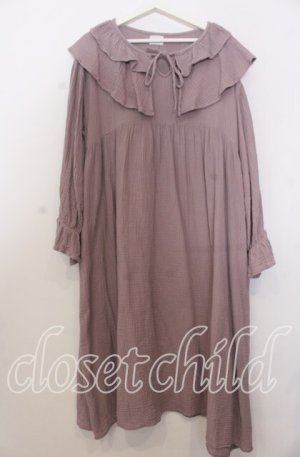 画像: merry jenny / ガーゼフリルカラーワンピース F ピンク O-25-11-28-030-LO-OP-YM-ZT502