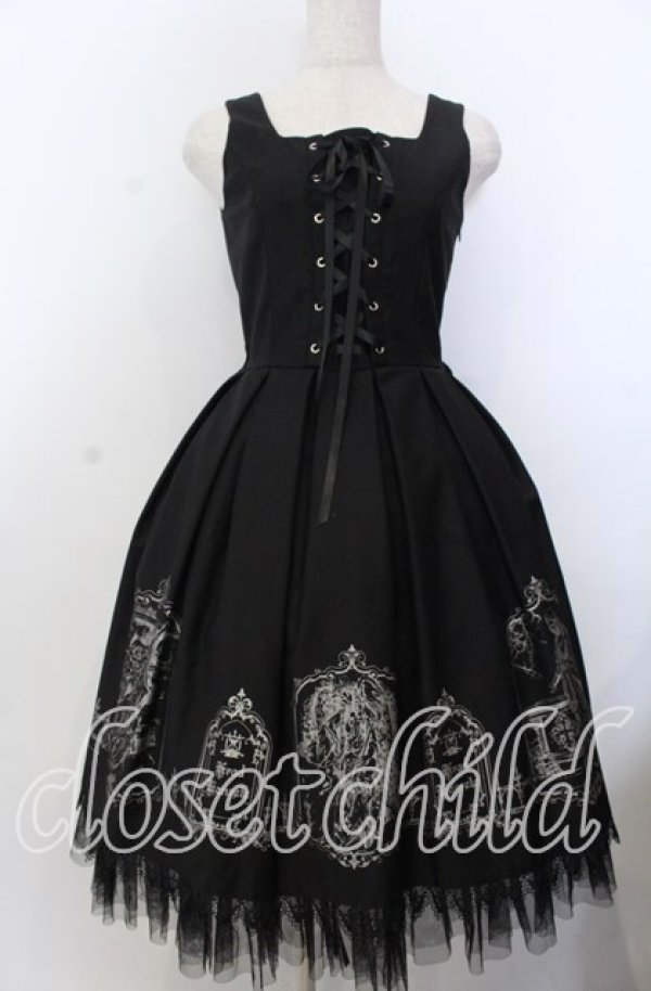 画像1: Krad Lanrete（海外ロリィタ） / INTROジャンパースカート S ブラック O-25-11-28-038-LO-OP-IG-OS (1)