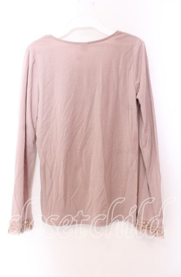 画像3: axes femme / 袖ティアードレースカットソー Ｍ ピンクベージュ O-25-11-29-035-AX-TO-IG-OS (3)