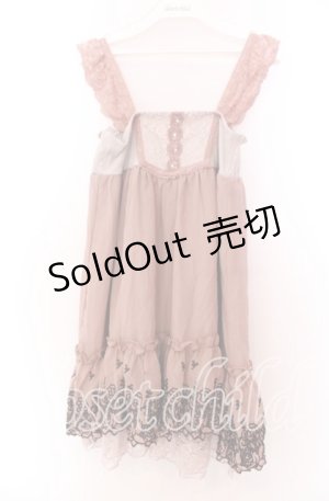 画像: axes femme / 薔薇刺繍チュニック Ｍ ピンク O-25-11-29-038-AX-TO-IG-OS