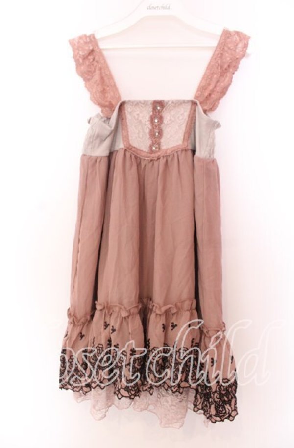 画像1: axes femme / 薔薇刺繍チュニック Ｍ ピンク O-25-11-29-038-AX-TO-IG-OS (1)