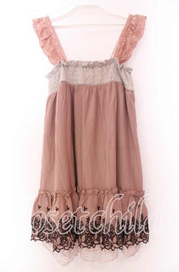 画像4: axes femme / 薔薇刺繍チュニック Ｍ ピンク O-25-11-29-038-AX-TO-IG-OS (4)