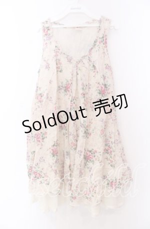 画像: axes femme / フラワーptチュニック Ｍ アイボリー O-25-11-29-042-AX-OP-IG-OS